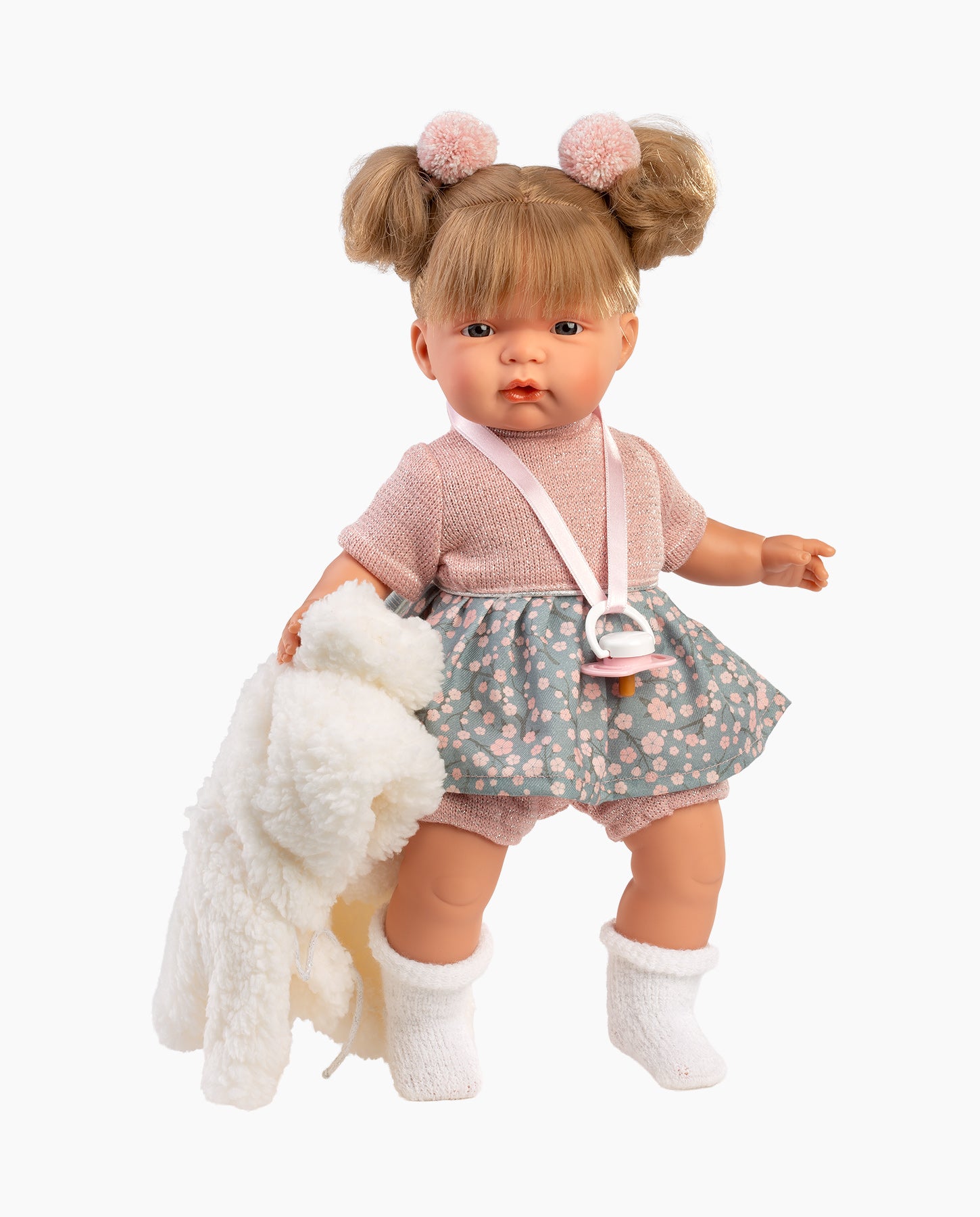 Papusa Llorens, Joelle cu blanita alba, cu sunete, 38 cm