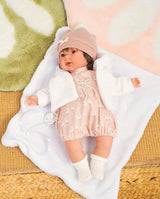 Papusa Llorens, Carla cu paturica alba, cu sunete, 42 cm