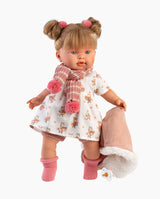 Papusa Llorens, Alexandra cu jacheta roz, cu sunete, 42 cm