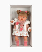 Papusa Llorens, Alexandra cu jacheta roz, cu sunete, 42 cm