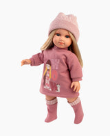 Papusa Llorens, Elena cu rochita roz WOW, 35 cm