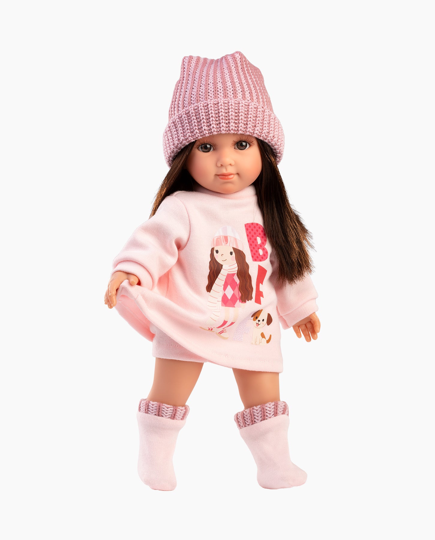 Papusa Llorens, Sara cu rochita roz BFF, 35 cm