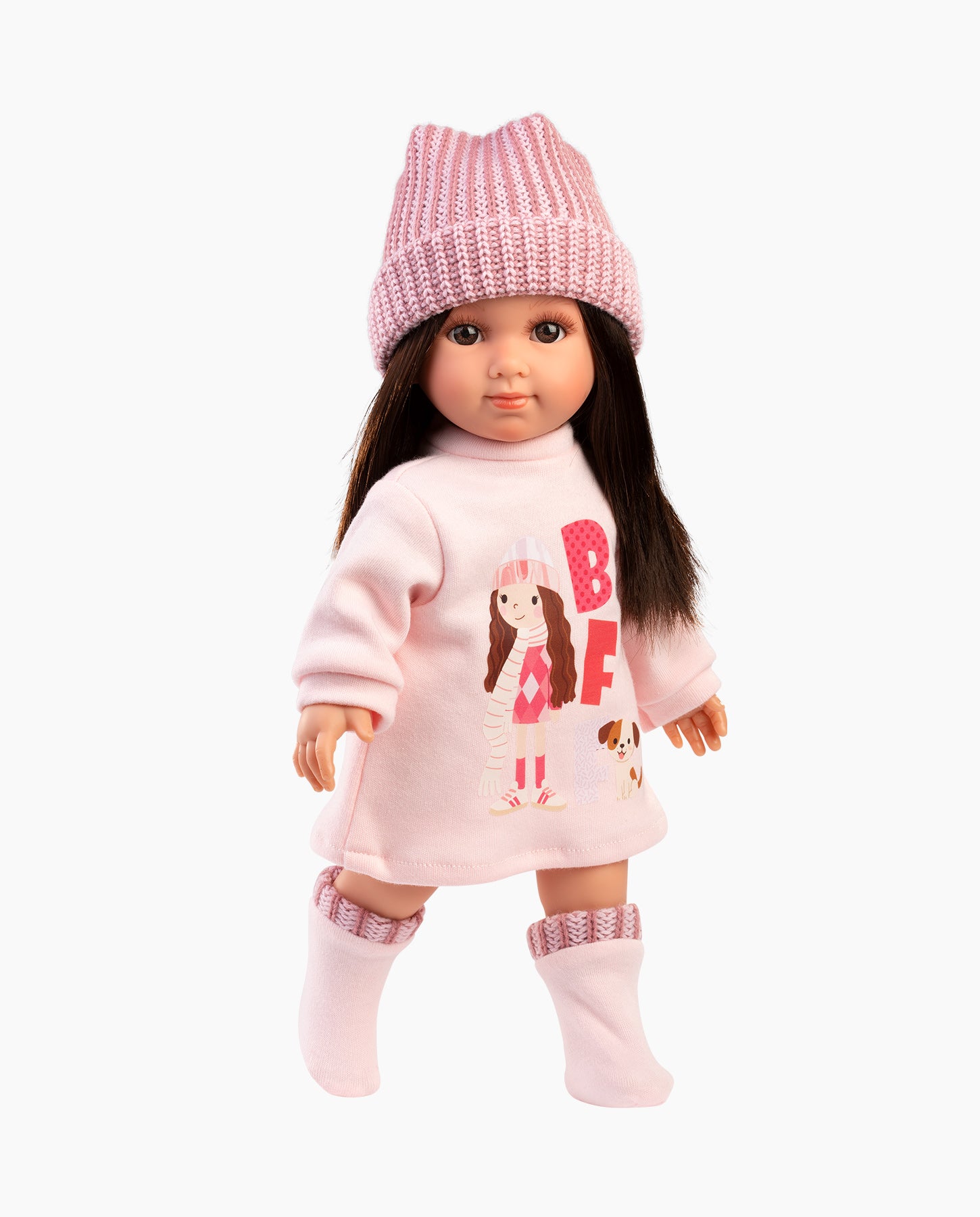 Papusa Llorens, Sara cu rochita roz BFF, 35 cm