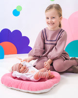 Papusa Llorens, Bimba cu salteluta de dormit roz, 35 cm