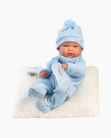 Papusa Llorens, Nico cu perinita pufoasa si biberon, 40 cm