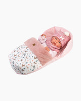 Papusa Llorens, Nica cu saculet de dormit roz animale, 40 cm