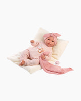Papusa Llorens, Mimi cu pernita si paturica, cu sunete, 42 cm, 3 ani+