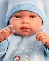 Papusa Llorens, Tino cu perinita albastra, 43 cm