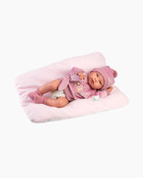 Papusa Llorens, Tina cu perinita roz, 43 cm