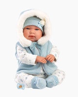 Papusa Llorens, Tino cu vestuta albastra, cu sunete, 44 cm