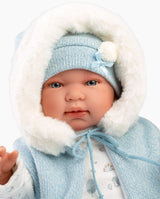 Papusa Llorens, Tino cu vestuta albastra, cu sunete, 44 cm