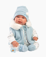 Papusa Llorens, Tino cu vestuta albastra, cu sunete, 44 cm