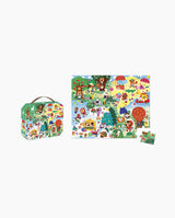 Puzzle 4 Anotimpuri, Janod, cu cutie gentuta, 36 piese, 4 ani+
