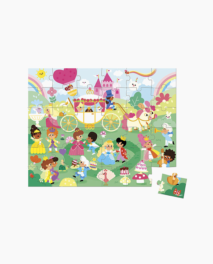 Puzzle Printese, Janod, cu cutie gentuta, 36 piese, 4 ani+
