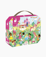 Puzzle Printese, Janod, cu cutie gentuta, 36 piese, 4 ani+
