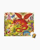 Puzzle Regatul Dragonilor, Janod, cu cutie gentuta, 54 piese, 5 ani+