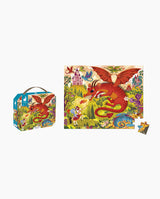Puzzle Regatul Dragonilor, Janod, cu cutie gentuta, 54 piese, 5 ani+