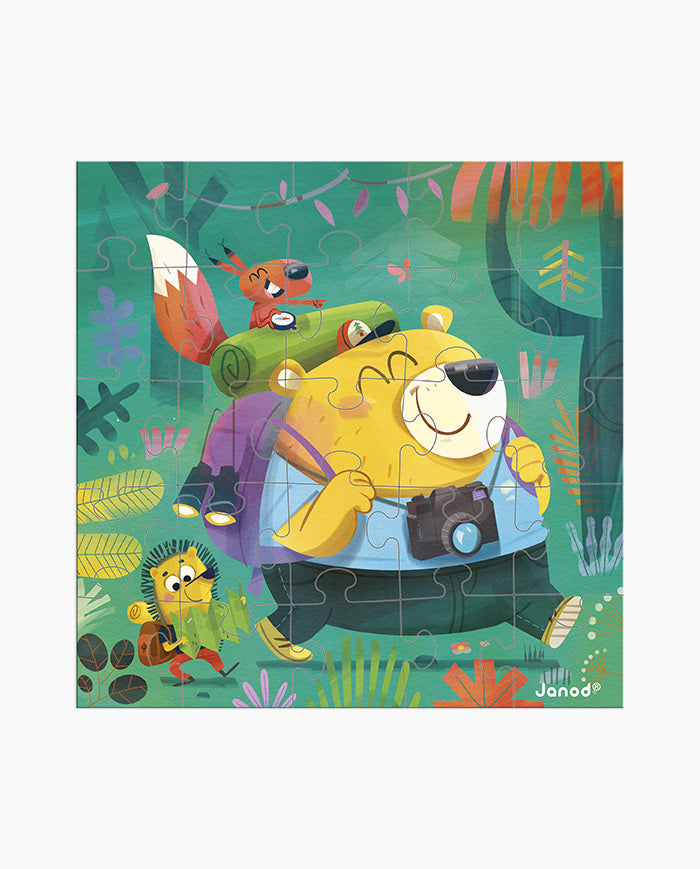 Puzzle Drumetii, Janod, 25 piese, 3 ani+