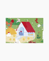 Puzzle Tactil Animale la Ferma, Janod, 20 piese, 2 ani+