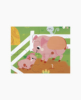 Puzzle Tactil Animale la Ferma, Janod, 20 piese, 2 ani+