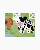 Puzzle Tactil Animale la Ferma, Janod, 20 piese, 2 ani+