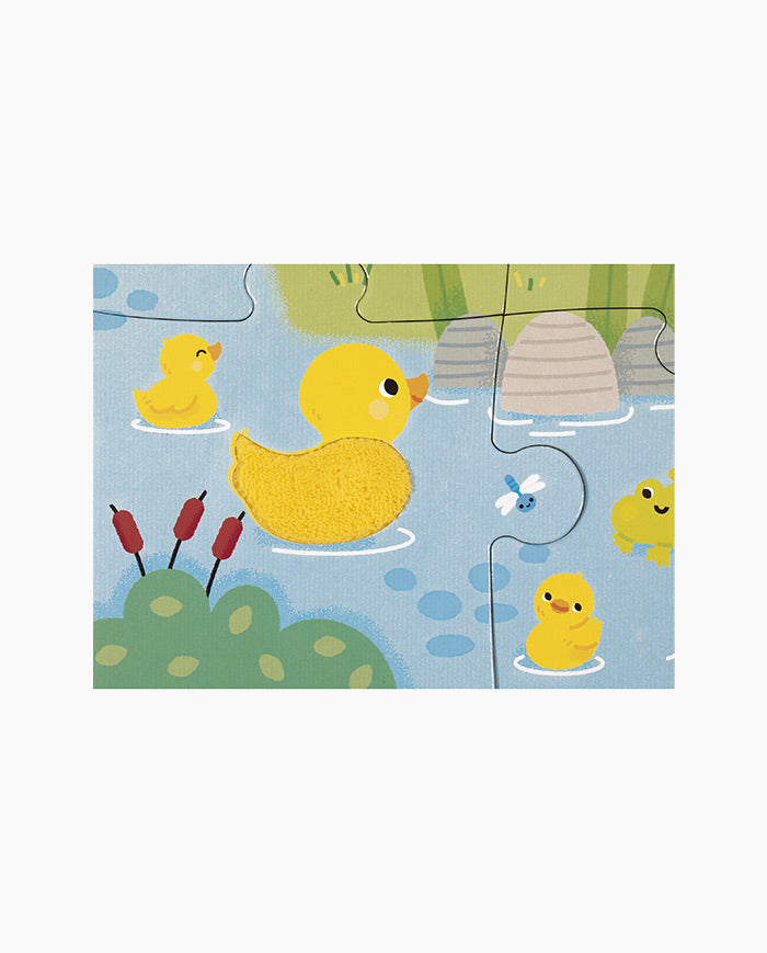 Puzzle Tactil Animale la Ferma, Janod, 20 piese, 2 ani+