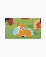 Puzzle Tactil Animale in Padure, Janod, 20 piese, 2 ani+