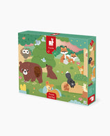 Puzzle Tactil Animale in Padure, Janod, 20 piese, 2 ani+