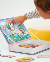 Joc educativ, Janod, unicorni, cu piese magnetice, 3 ani+