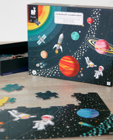 Puzzle educativ, Janod, sistemul solar, 100 piese, 5 ani+