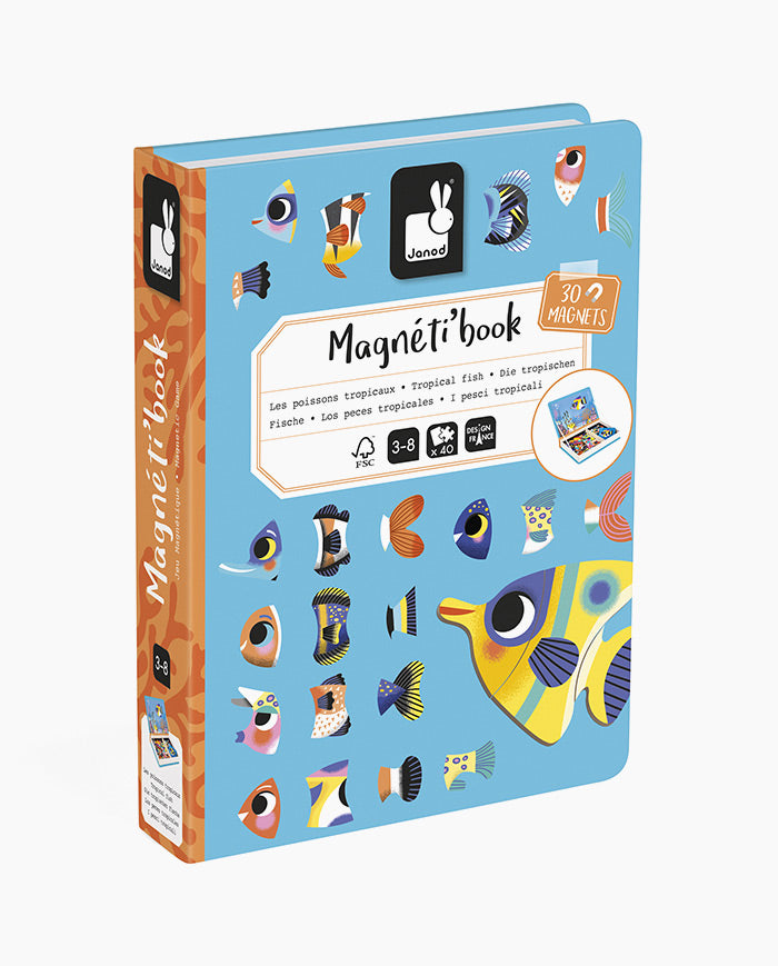 Joc educativ magnetic, Janod, Magneti’book Pestisori, 40 piese, 3 ani+