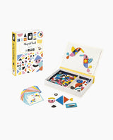 Joc educativ magnetic, Janod, Magneti’book Modele si forme, 115 piese, 3 ani+