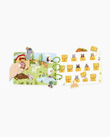 Carte cu activitati, Janod, Ferma, 158 piese magnetice, Franceza-Engleza, 3 ani+