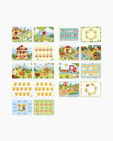 Carte cu activitati, Janod, Ferma, 158 piese magnetice, Franceza-Engleza, 3 ani+