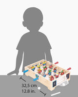 Mini masa de Hockey, Janod, Applepop, din lemn, 3 ani+