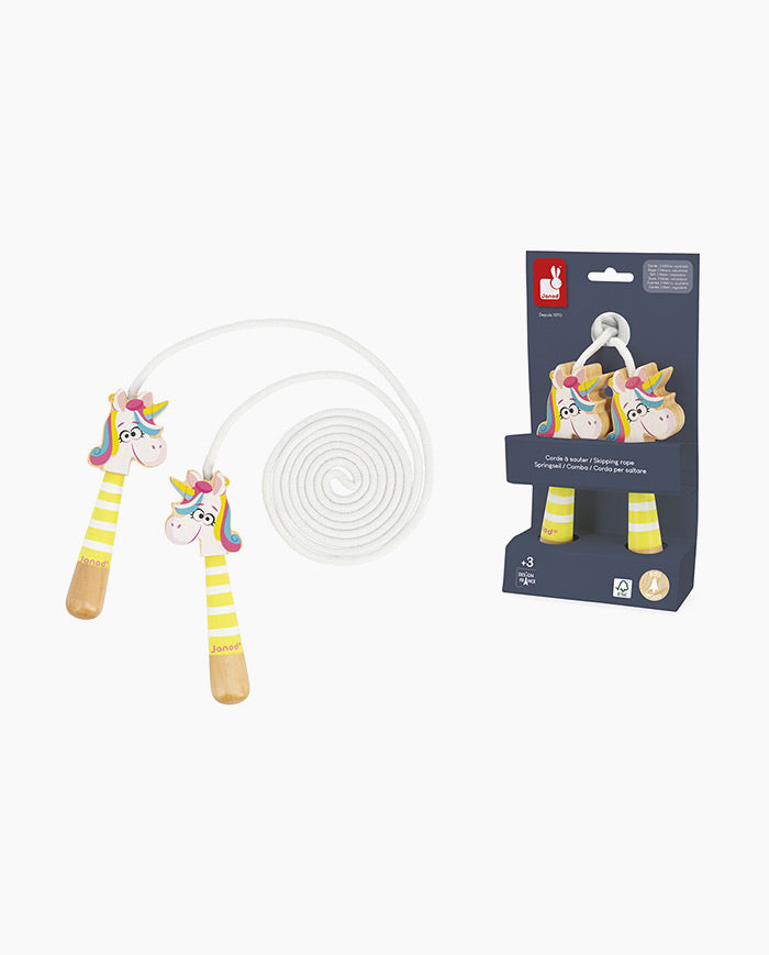 Coarda pentru sarit, Janod, Applepop, Unicorn, 3 ani+