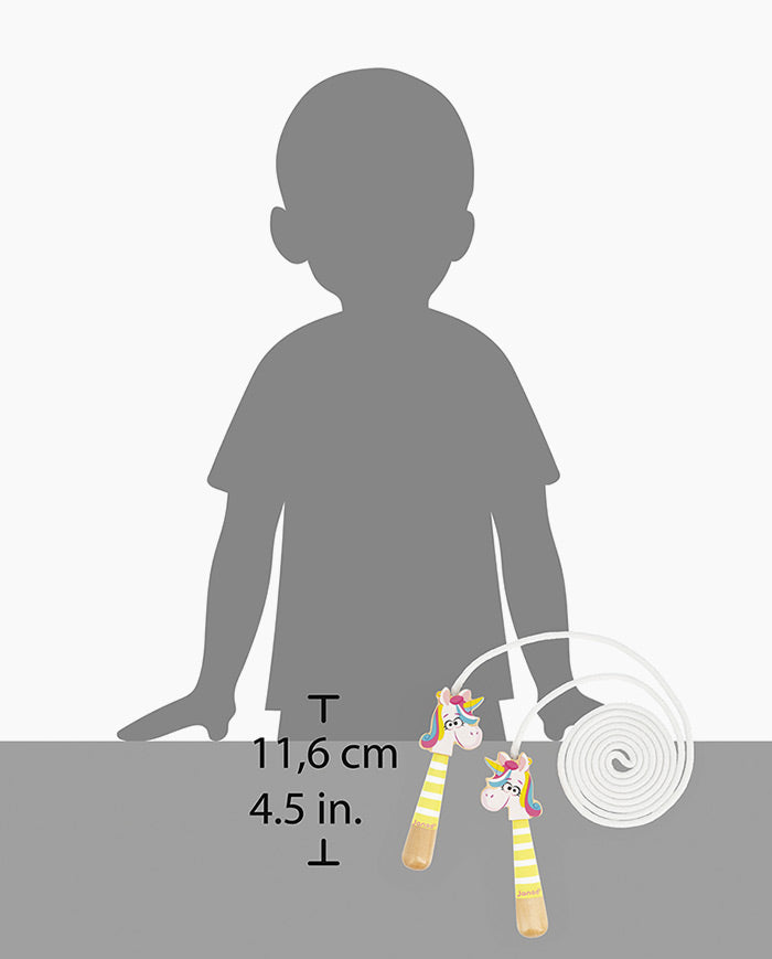 Coarda pentru sarit, Janod, Applepop, Unicorn, 3 ani+