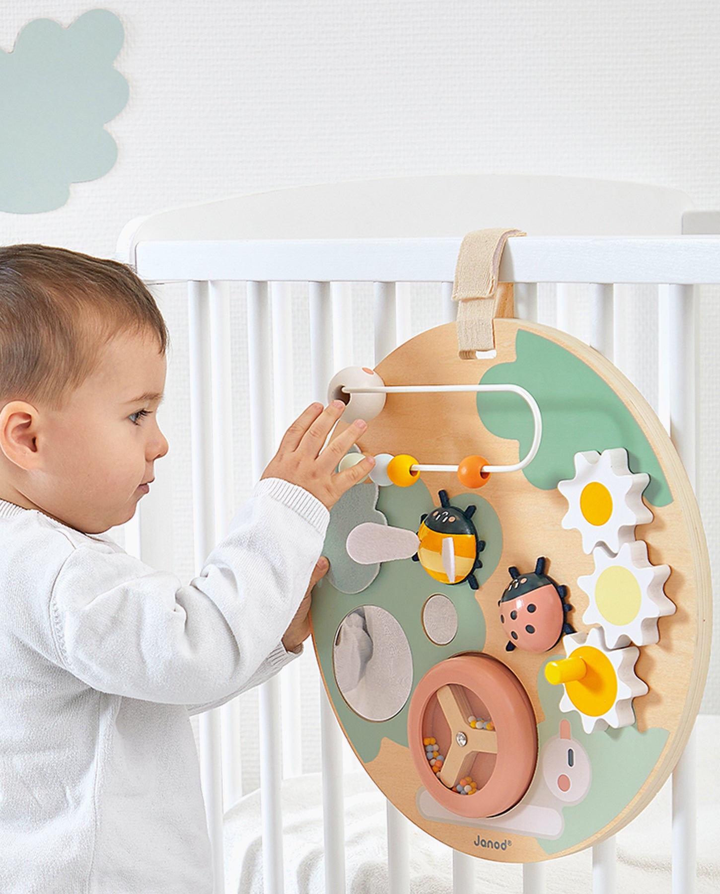 Panou cu activitati, Janod, Sweet Cocoon, 12 luni+