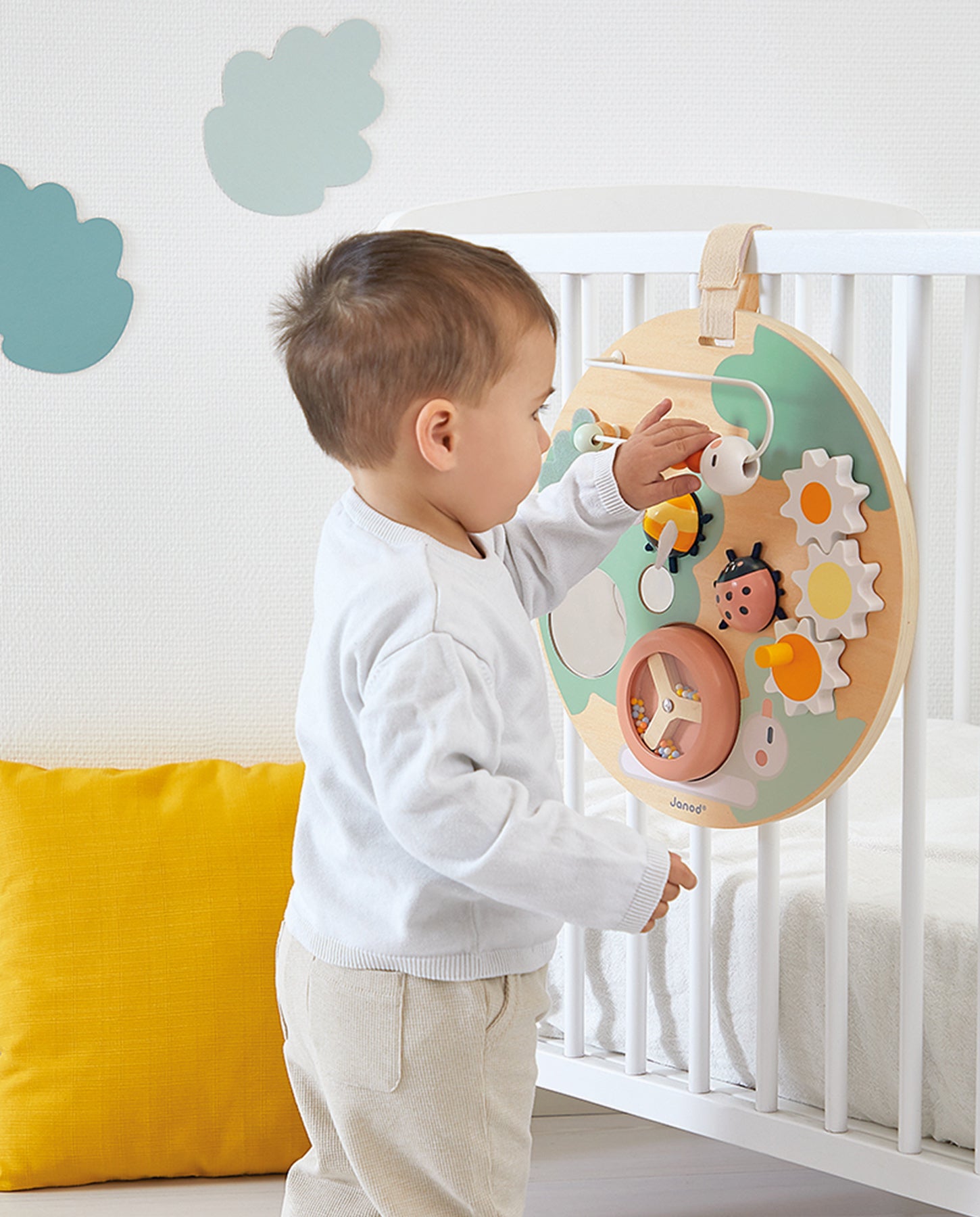 Panou cu activitati, Janod, Sweet Cocoon, 12 luni+