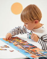 Joc plansa cu piese magnetice, Janod, santierul, 3 ani+