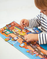 Joc plansa cu piese magnetice, Janod, santierul, 3 ani+