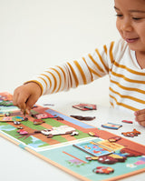 Joc plansa cu piese magnetice, Janod, animale de companie, 3 ani+