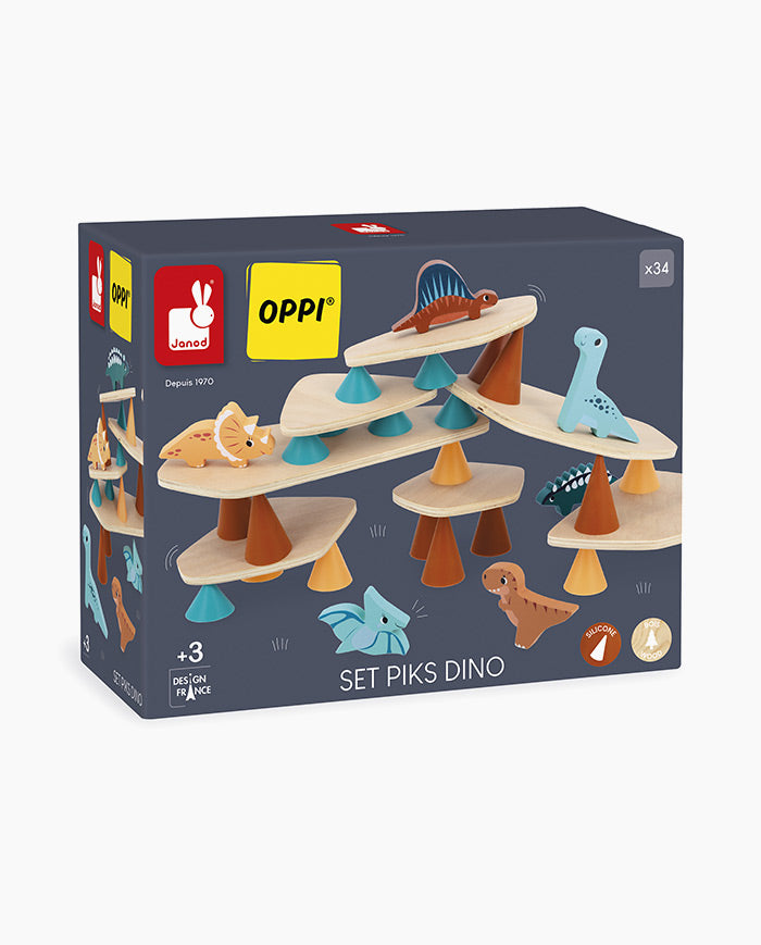 Joc de echilibru din lemn, Janod, Dinozauri, 3 ani+