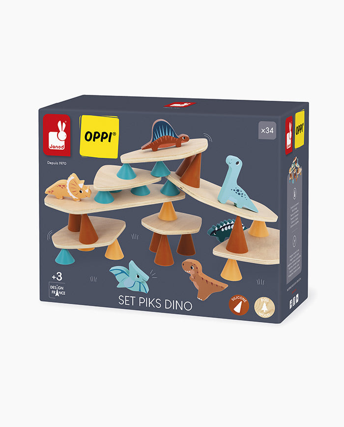 Joc de echilibru din lemn, Janod, Dinozauri, 3 ani+