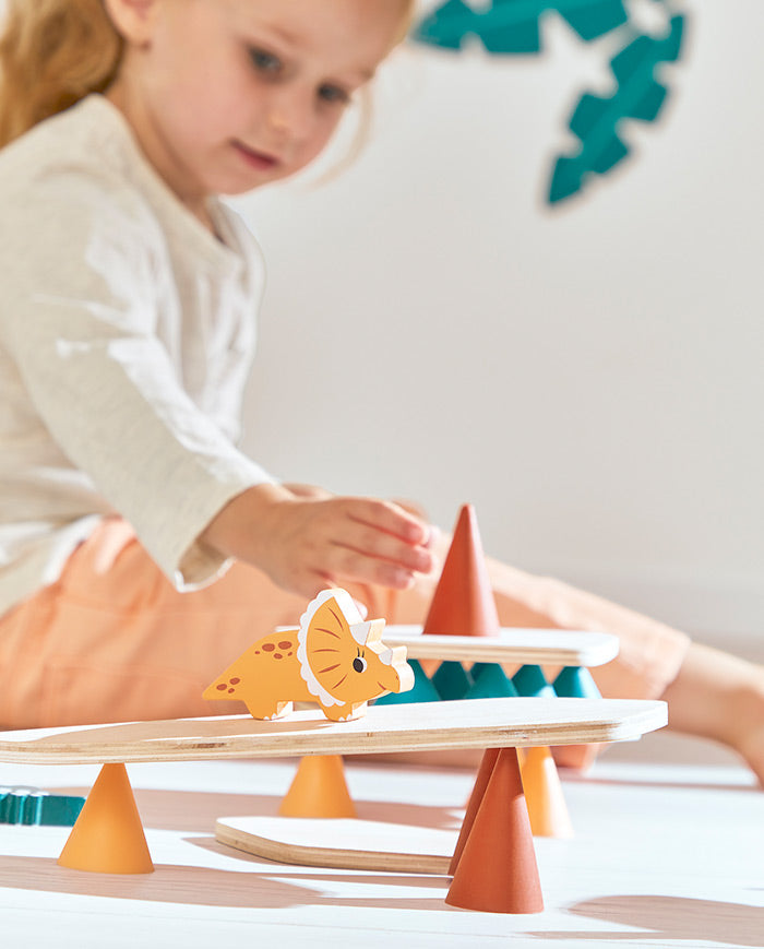 Joc de echilibru din lemn, Janod, Dinozauri, 3 ani+