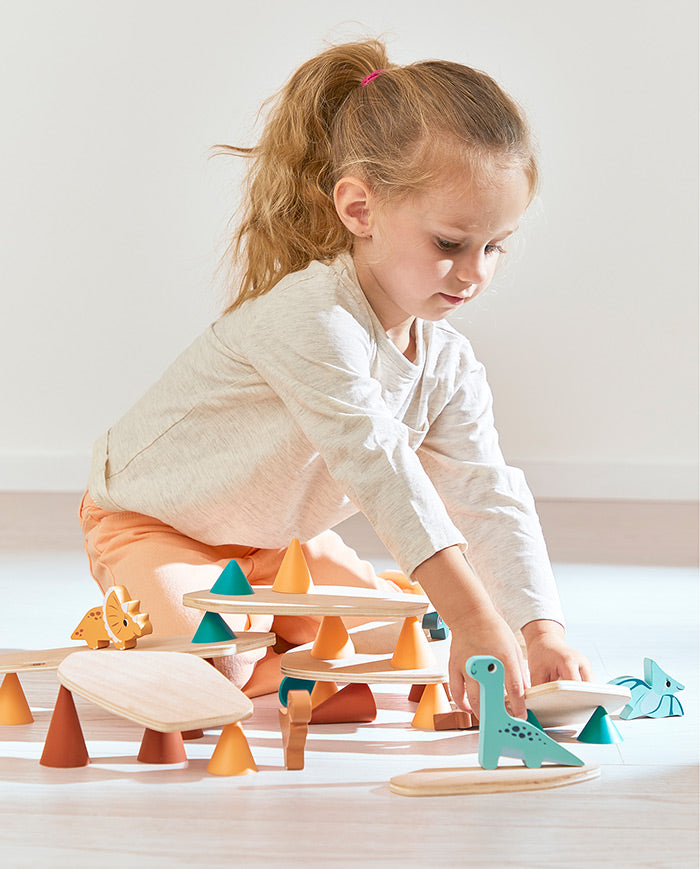 Joc de echilibru din lemn, Janod, Dinozauri, 3 ani+