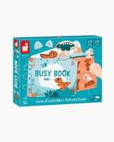 Carte cu activitati, Janod, Dinozauri, 149 piese magnetice, Franceza-Engleza, 3 ani+