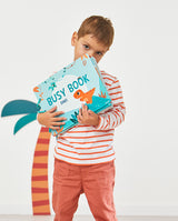 Carte cu activitati, Janod, Dinozauri, 149 piese magnetice, Franceza-Engleza, 3 ani+