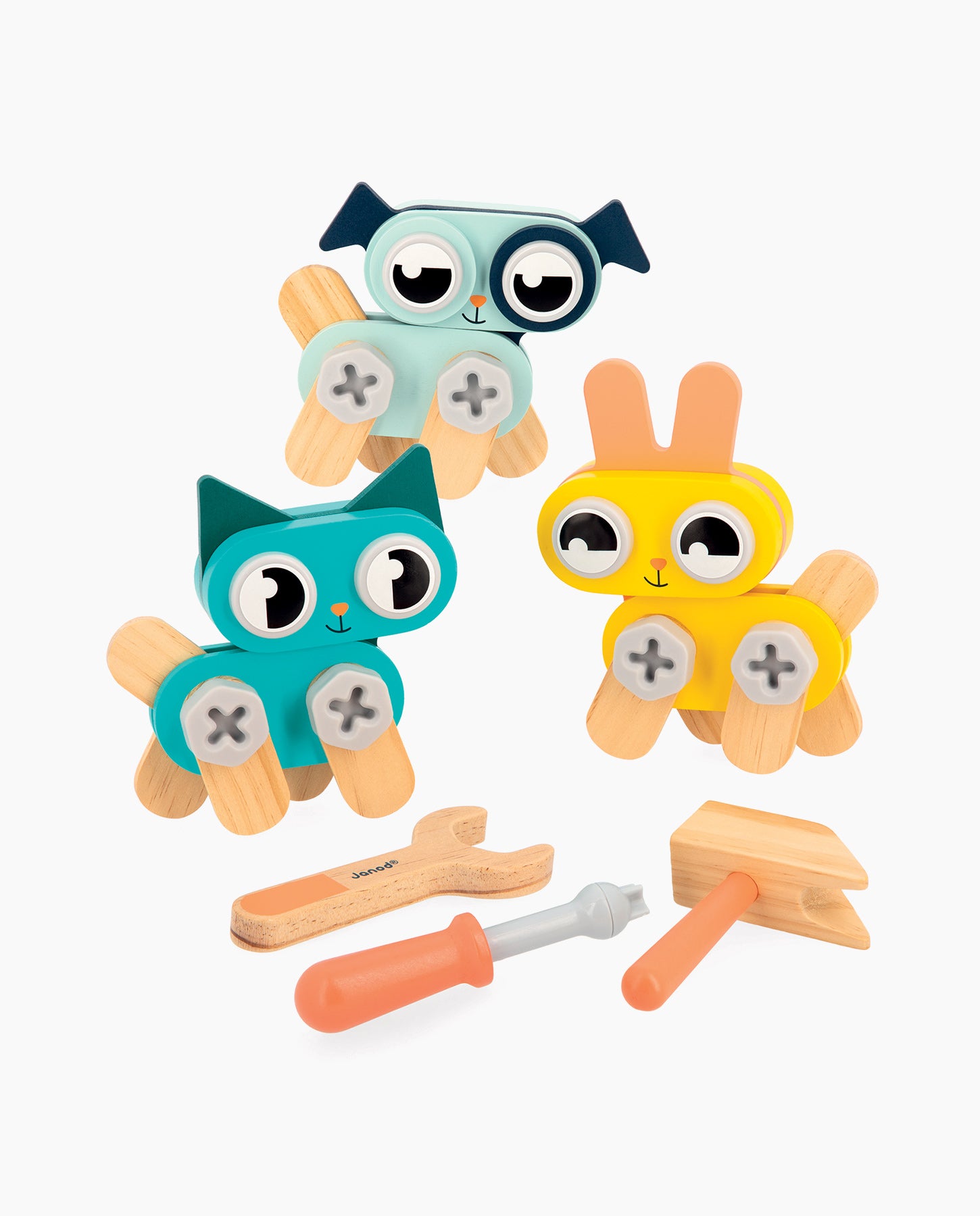 Animalute, Janod, Brico'Kids, de construit, 3 ani+