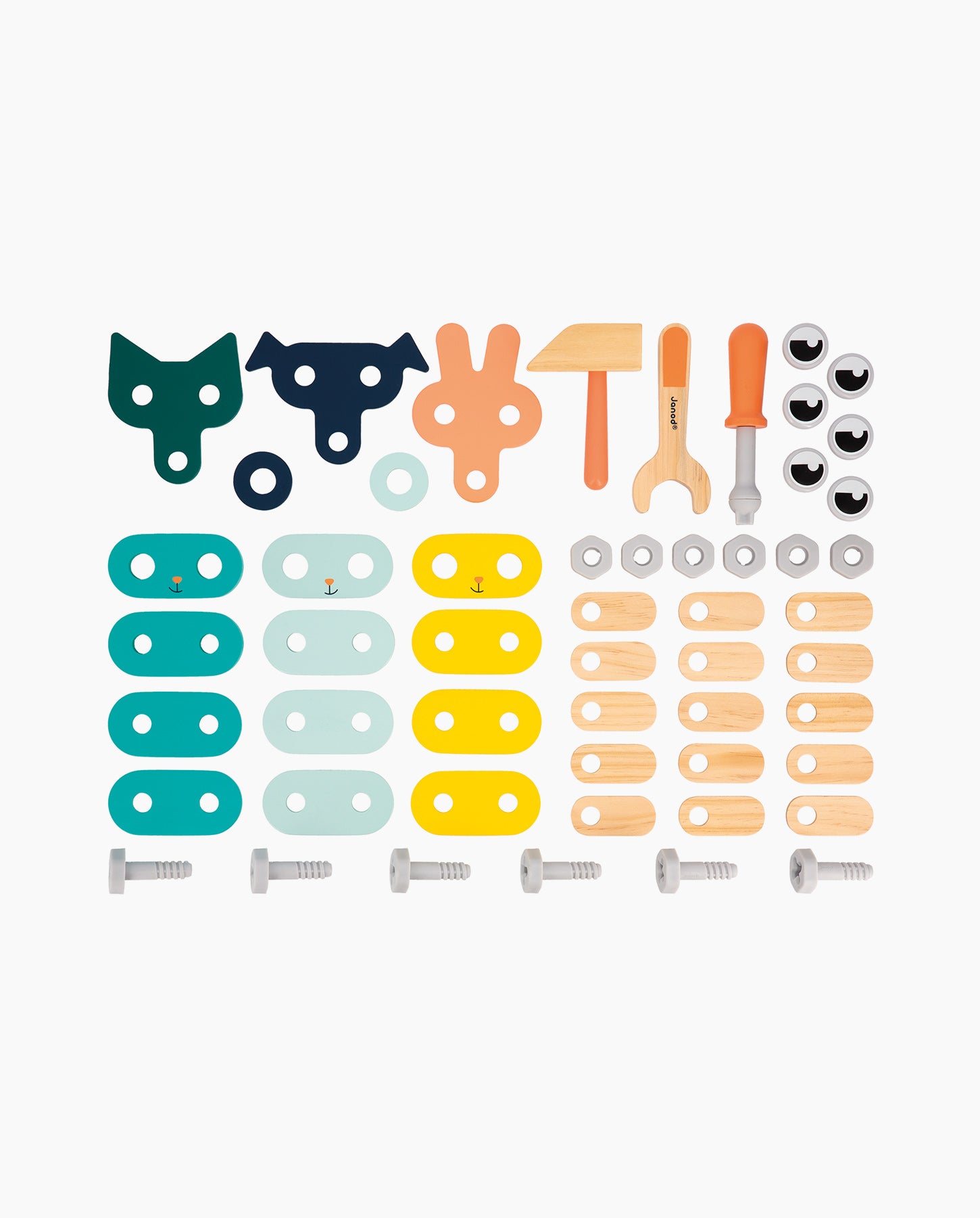 Animalute, Janod, Brico'Kids, de construit, 3 ani+